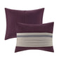 7 Pc Pieced Faux Suede Comforter Set Purple Cal King