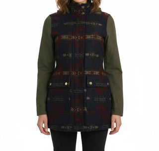 Coffeeshop - Mixed Media Aztec Print Coat