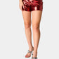 Buddylove - Court High-waisted Metallic Shorts
