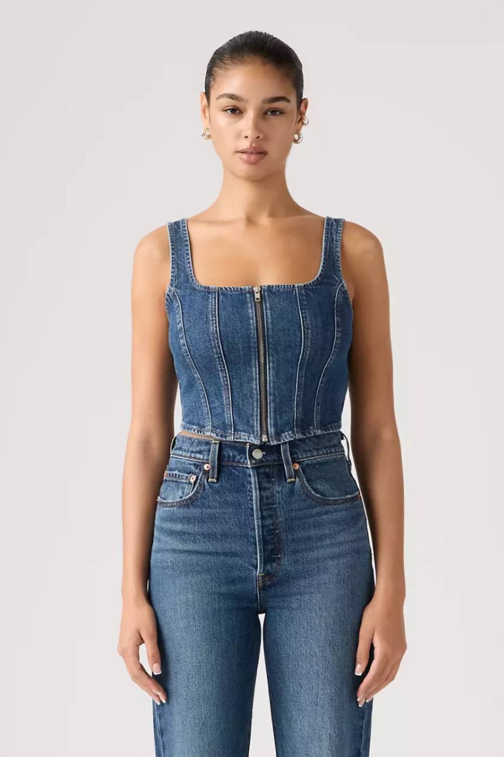 Levi'S - Seamed Zip Bustier Top