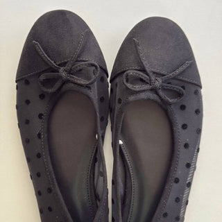 J.Crew - Sapatilhas de balé femininas de malha com biqueira