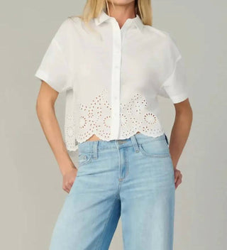 Joe'S Jeans - Eyelet Short Sleeve Top