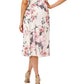 Adrianna Papell - Mock Neck Short Flutter Sleeves Midi Dress