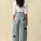 Bayeas - Women's Rosalind Heart Detail High Rise Barrel Jeans