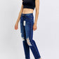 Judy Blue - High-Waisted Rigid Magic Heavy Destroy Straight Leg Jeans
