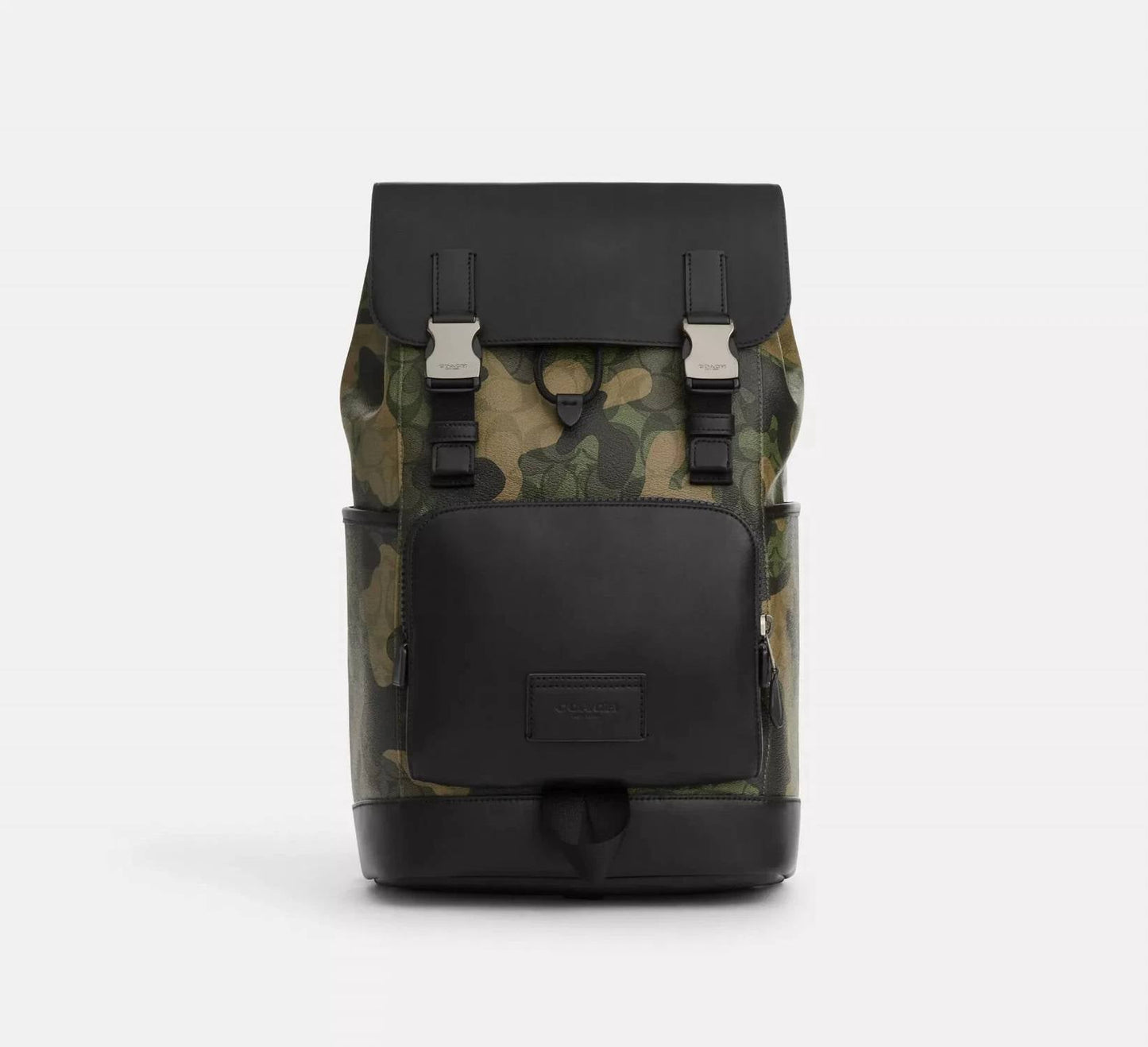 Coach - Unisex Track Backpack In Signature Canvas With Camo Print