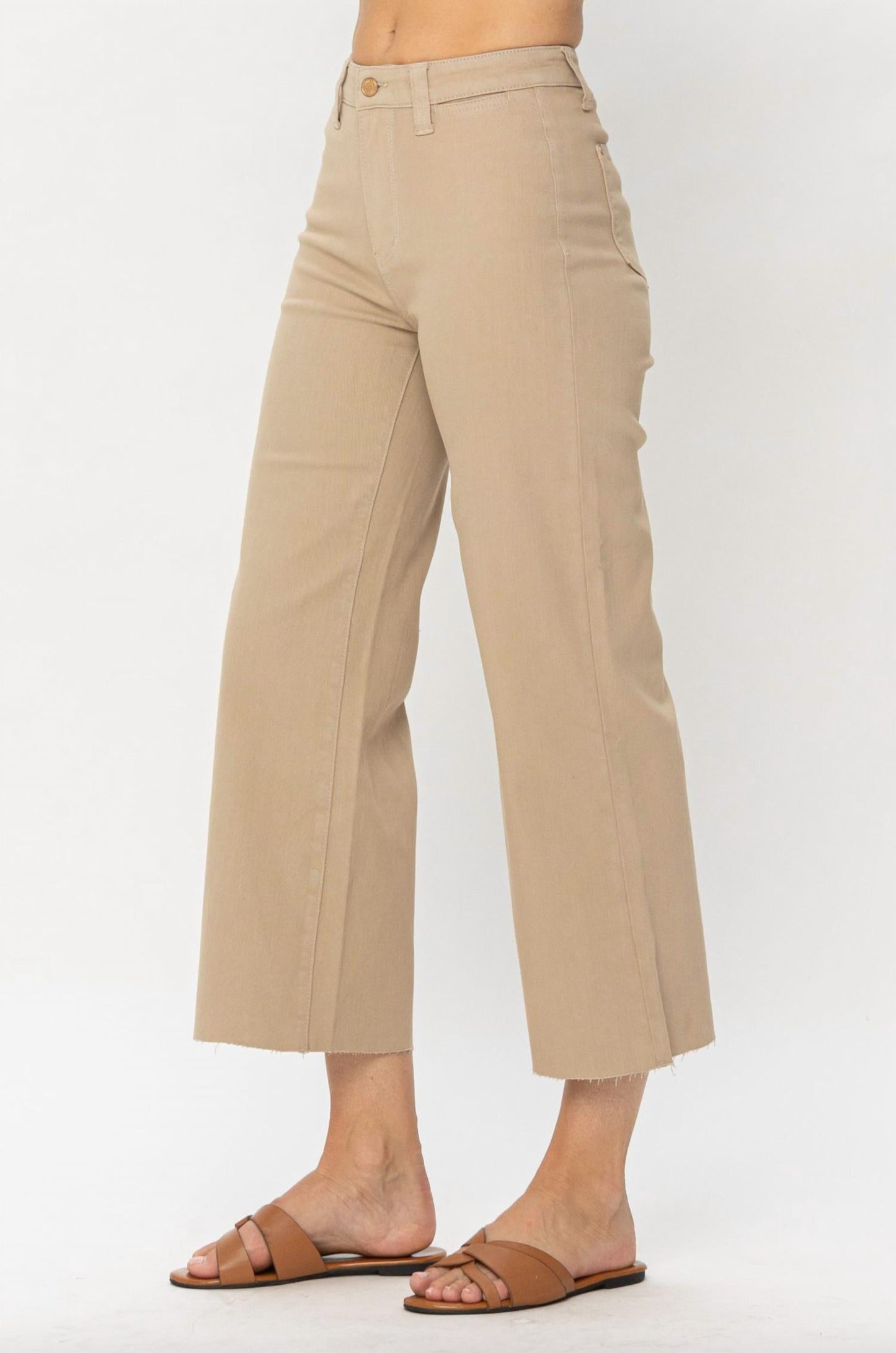 Judy Blue - Garment Dyed Wide Leg Crops