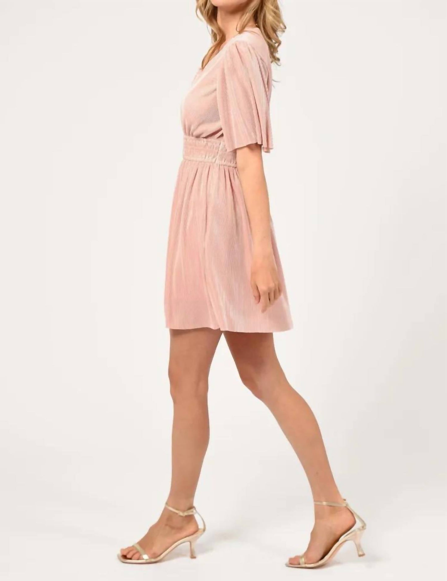 Adelyn Rae - Jenis Plisse Mini Dress