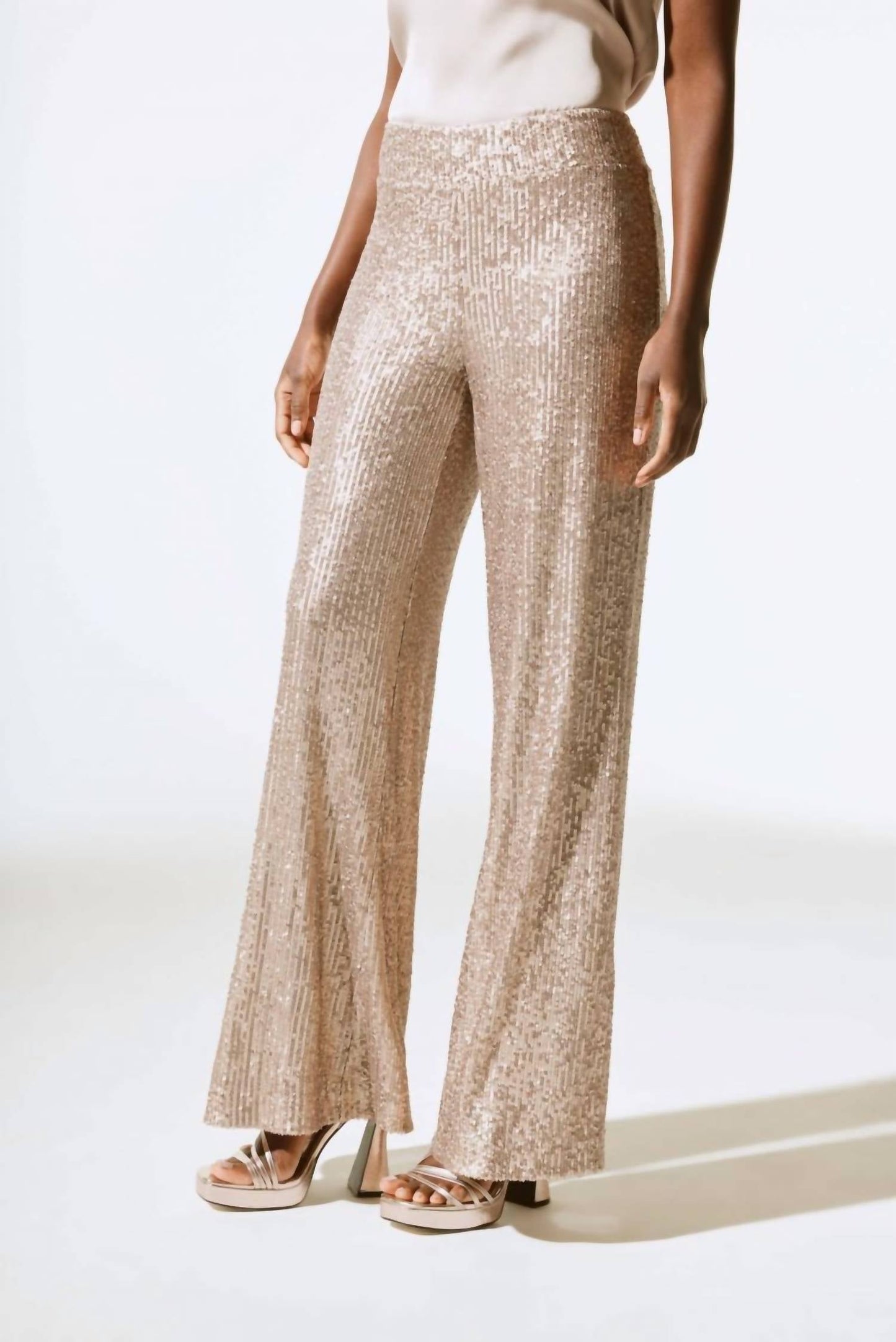 Joseph Ribkoff - Sequined Pull On Wide Leg Pant