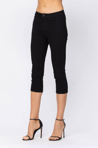 Judy Blue - Mid-rise Skinny Capri Jeans