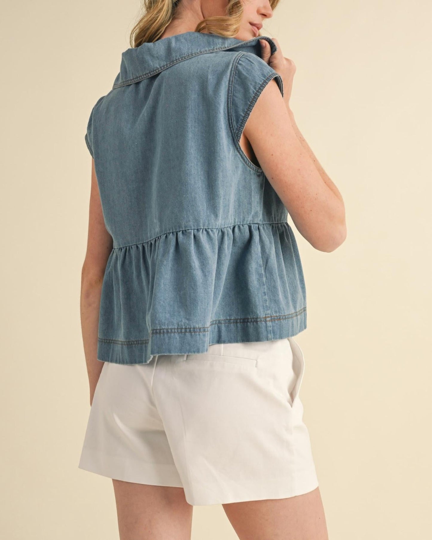 &Merci - Front Tie Cap Sleeve Top