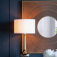 D15x29 Table Lamp with Glass Drum Shade