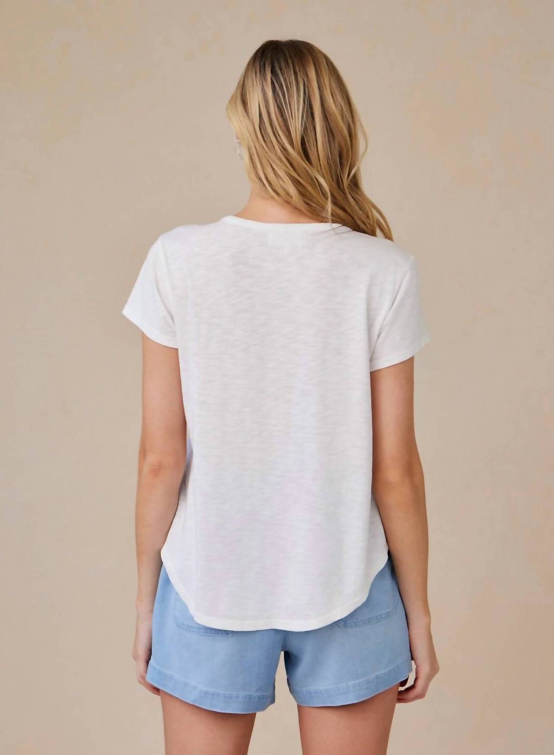 Bella Dahl - Women's Short Sleeve Henley Tee