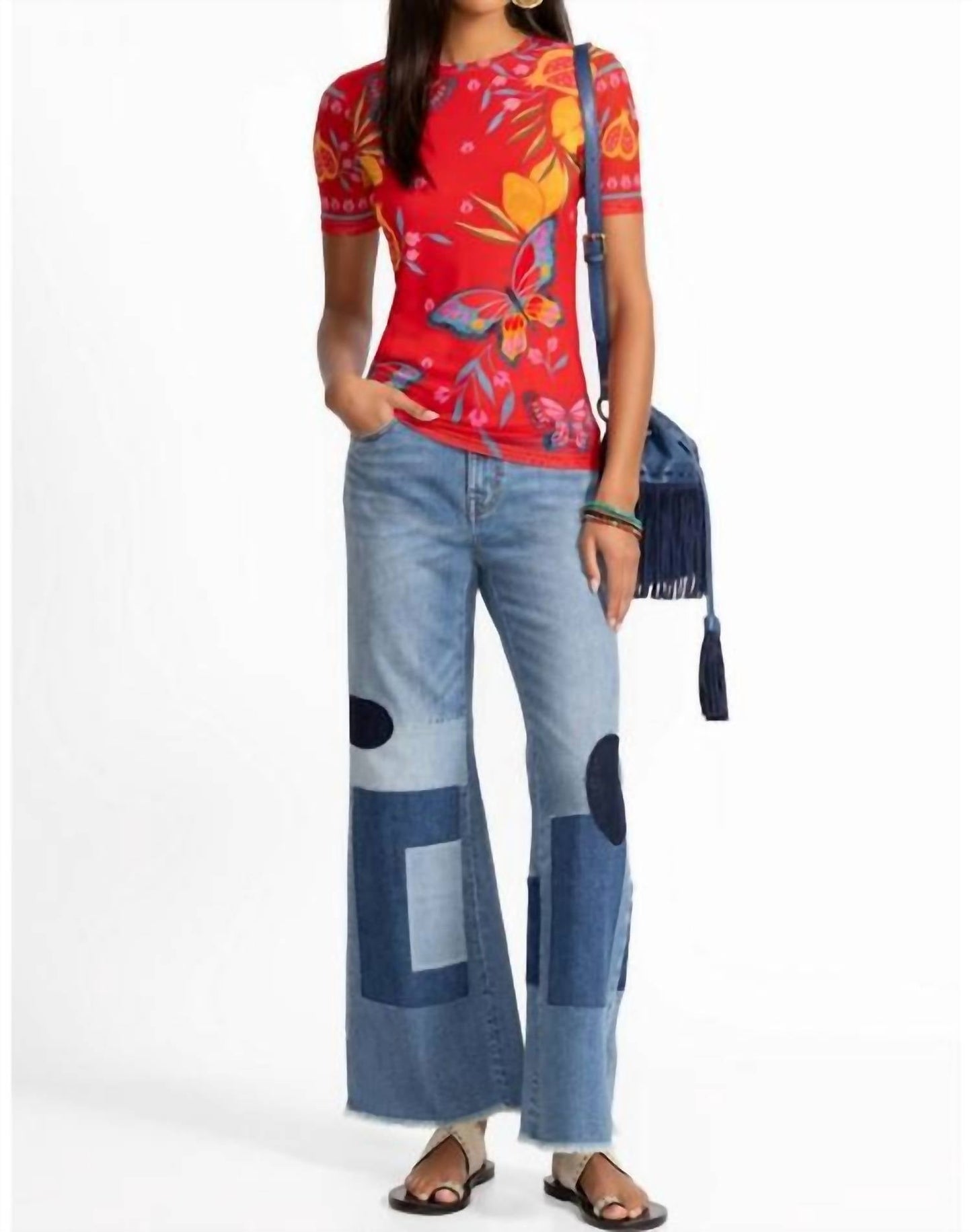 Johnny Was - ELEANOR SHORT SLEEVE MESH TEE