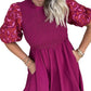 Entro - Stitched Puff Sleeve Dress