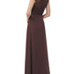 Jasmine Bridal - Long Boat Neckline Lace & Georgette Bridesmaid Dress