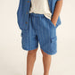 Cozmo - Kid's Leon Striped Denim Bermuda