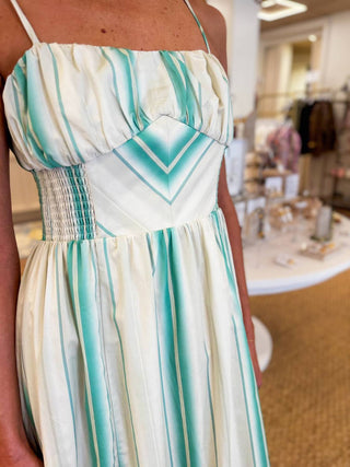Du Paradis - Anthurium Stripe Maxi Dress