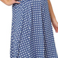 Vestido midi de malha com estampa Brittany e ajuste evasê Leota feminino, azul, tamanho 1X
