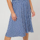 Vestido de malha de manga curta Brittany feminino Leota azul