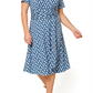 Vestido midi de malha com estampa Brittany e ajuste evasê Leota feminino, roxo