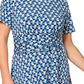 Vestido midi de malha com estampa Brittany e ajuste evasê Leota feminino, roxo