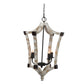 4 Light Chandelier with Adjustable Chain in Cream Finish
