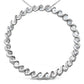 .925 Sterling Silver 3/4 Cttw Round Diamond Spiral Curved Circle Pendant 18" Necklace (I-J Color, I3 Clarity)