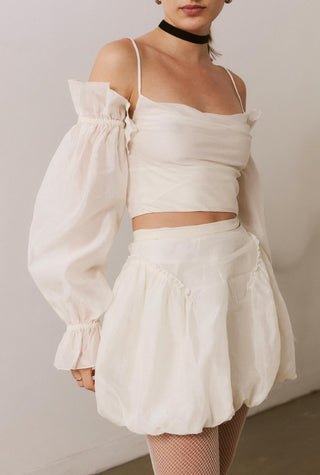 Saemdi - Bubble Mini Skirt