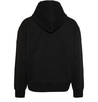 Moncler - Moletom de algodão com capuz e logotipo vermelho brilhante