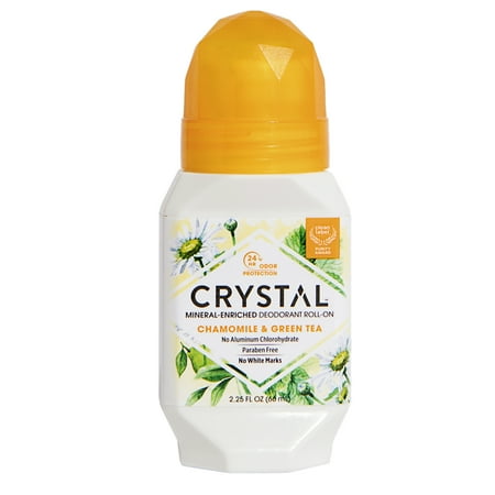 Crystal Body MineralEnriched Roll-On Unissex Camomila Chá Verde 225 fl oz