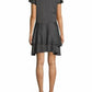 Alice + Olivia - Moore Pinstripe Ruffle Shirtdress