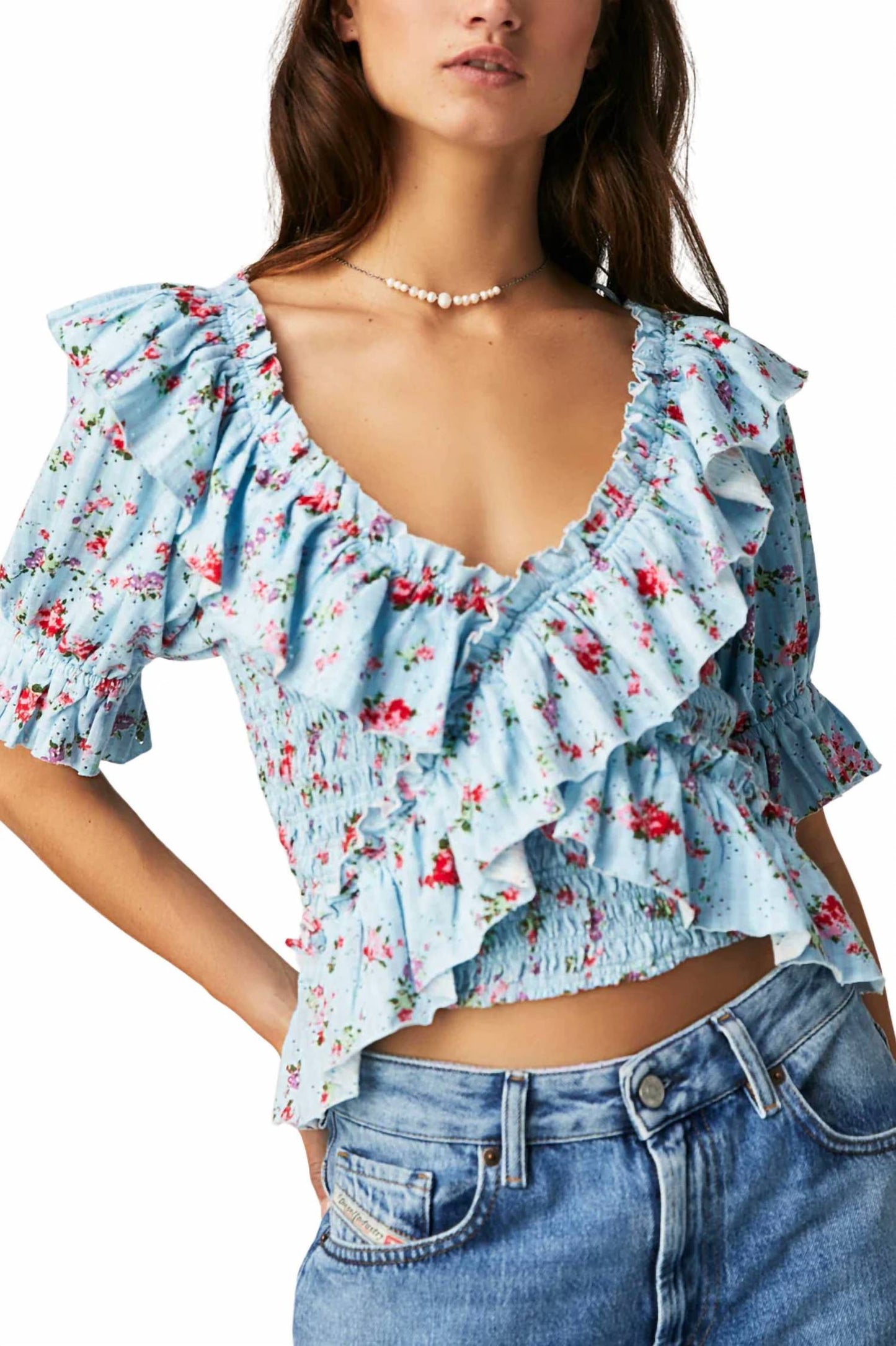 Free People - Favorite Girl Ruffle Top
