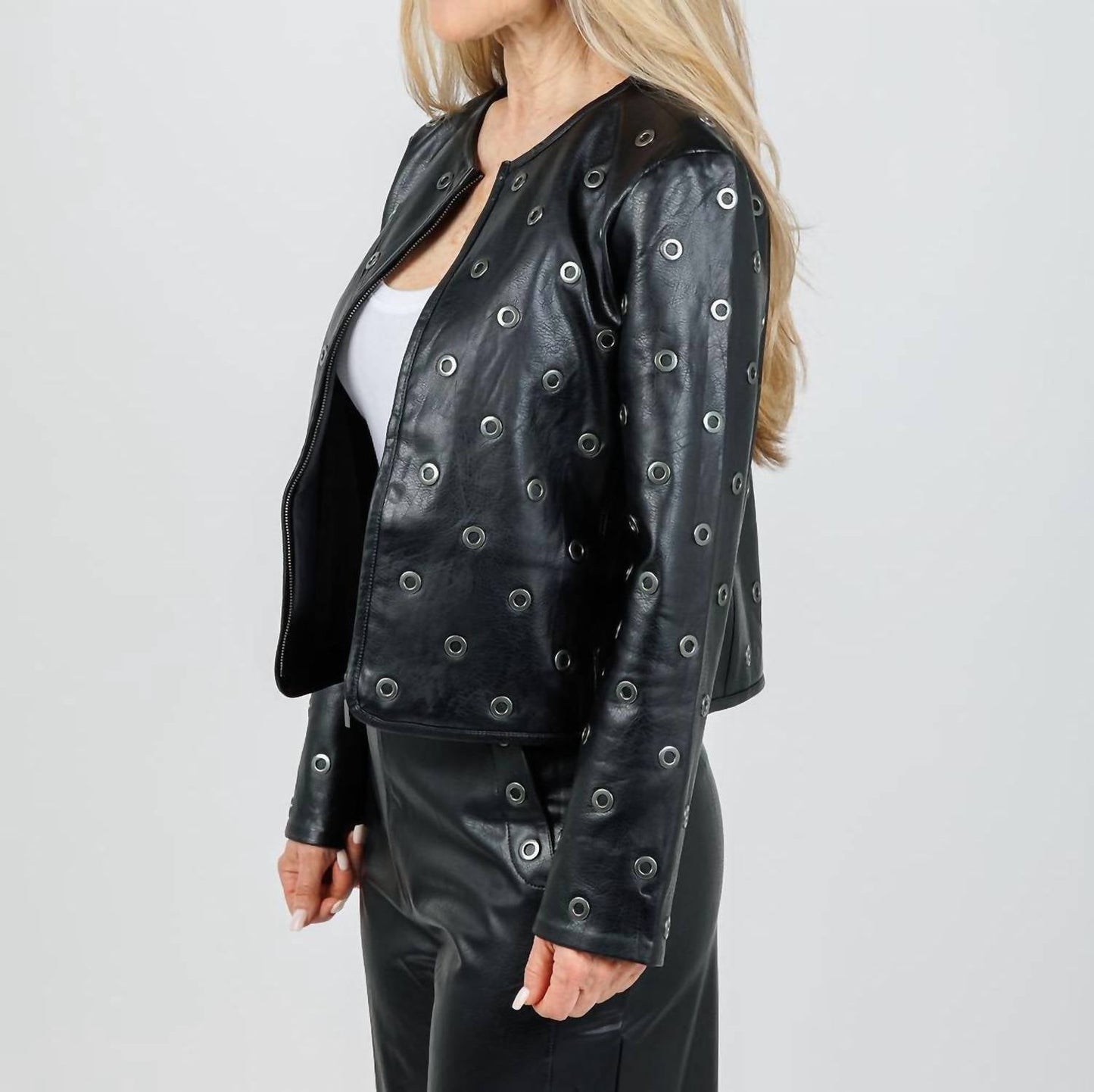 Lysse - Women's Geneva Grommet Vegan Leather Jacket