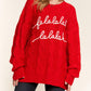 A Thousand Words - Falalala Letter Embroidery Holiday Sweater