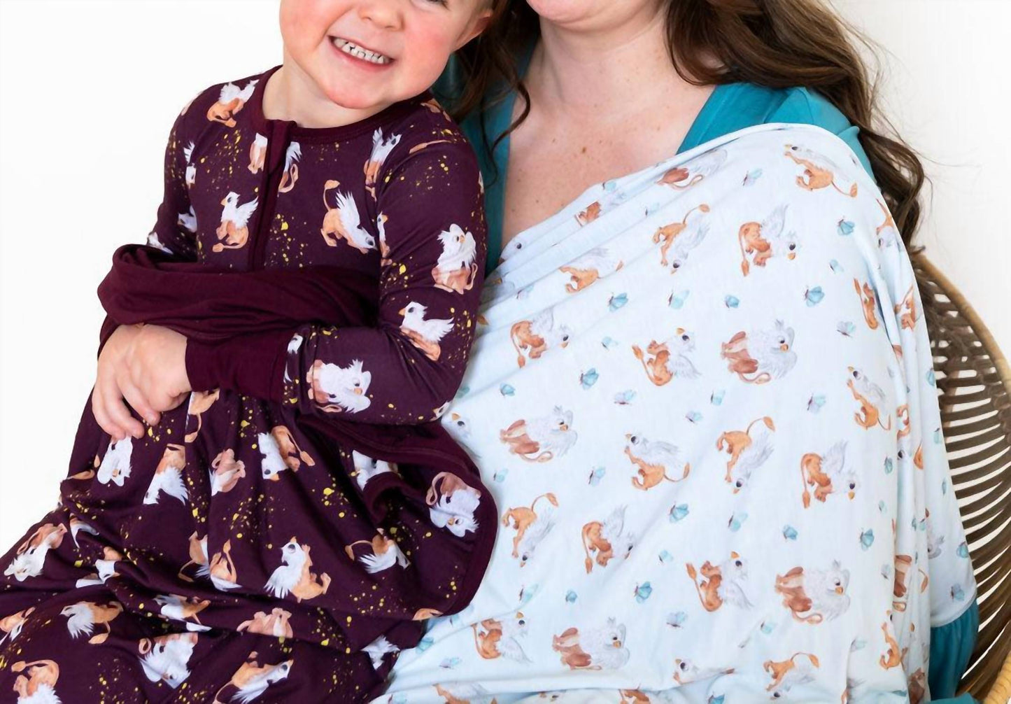 Laree + Co. - Griffin Butterflies Bamboo Ruffle Toddler Blanket