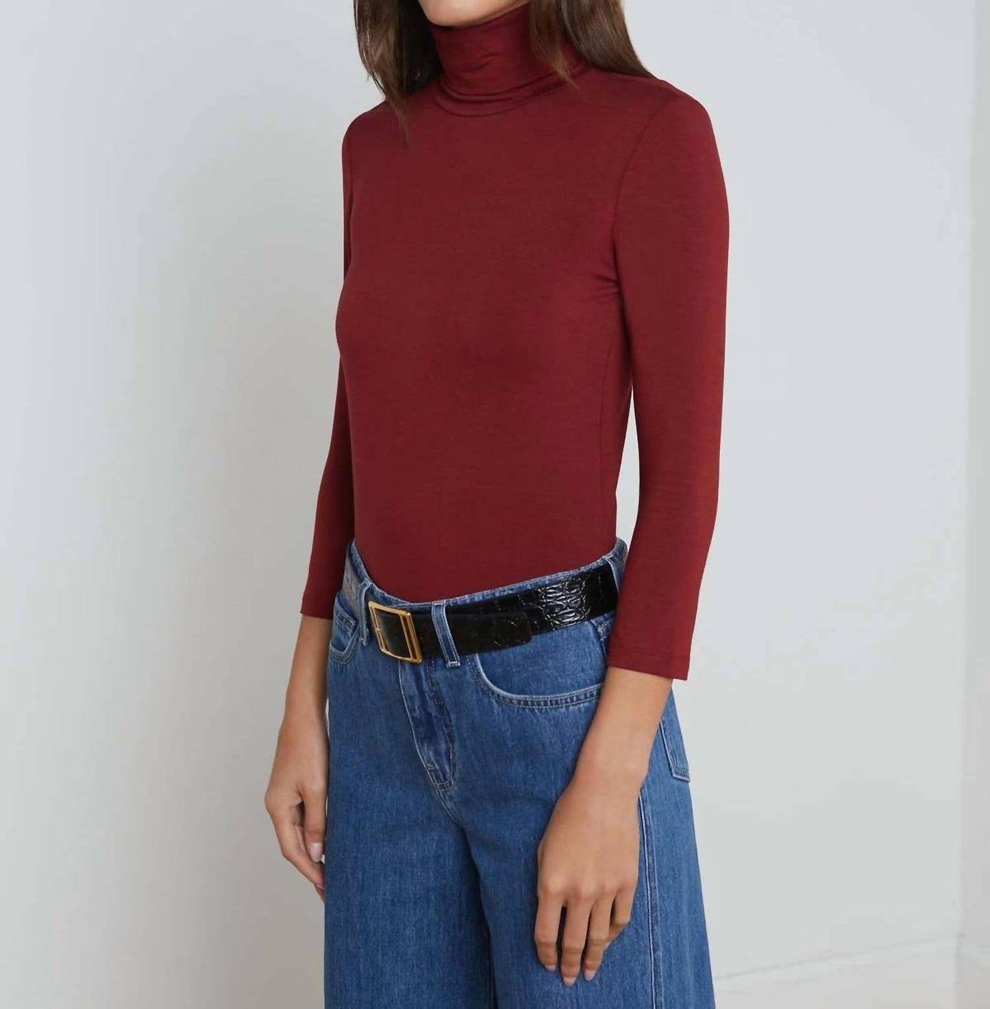 L'Agence - Aja Turtleneck 3/4 Sleeve Top