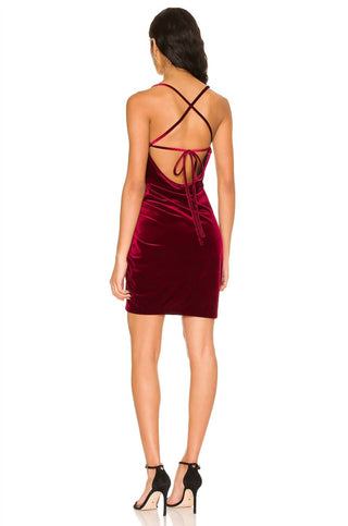 Amanda Uprichard - Vestido curto de veludo Jasalina