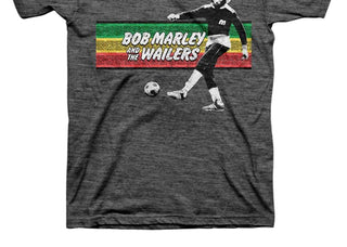 Bob Marley - Men's Soccer Rasta Stripe T-shirt