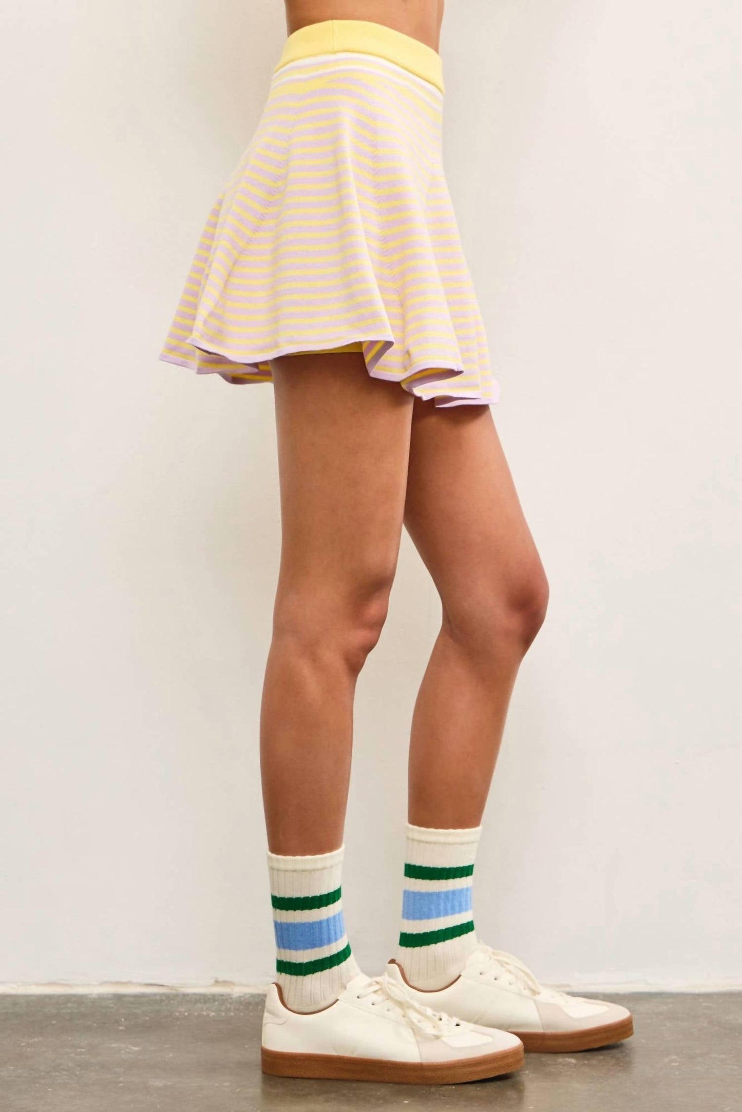 Mustard Seed - Emily Striped Flare Sweater Skort