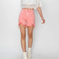 Risen - High Rise Distressed Denim Shorts