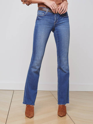 L'Agence - Sneeki Low Rise Sneaker Straight Jean