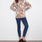Charlie B - Printed Boat Neck Sweater With Pockets