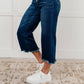 Judy Blue - High Rise Button Fly Wide Leg Crop Jean