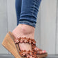 Corkys Footwear - Women's Flower Trim Wedge Sandals
