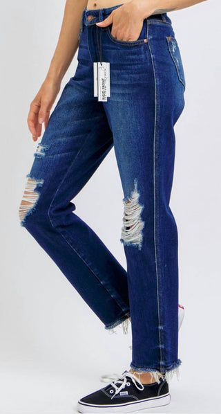 Judy Blue - Calça Jeans Feminina de Perna Reta