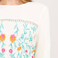 Entro - Floral Embroidered Tunic Blouse
