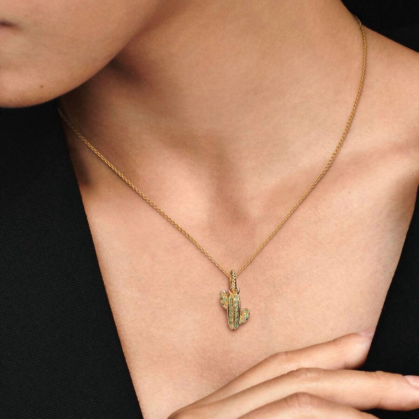 Pandora - Sparkling Desert Catcus Pendant