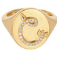 Adina Reyter - Women's Diamond Arrow Initial Signet Ring - C