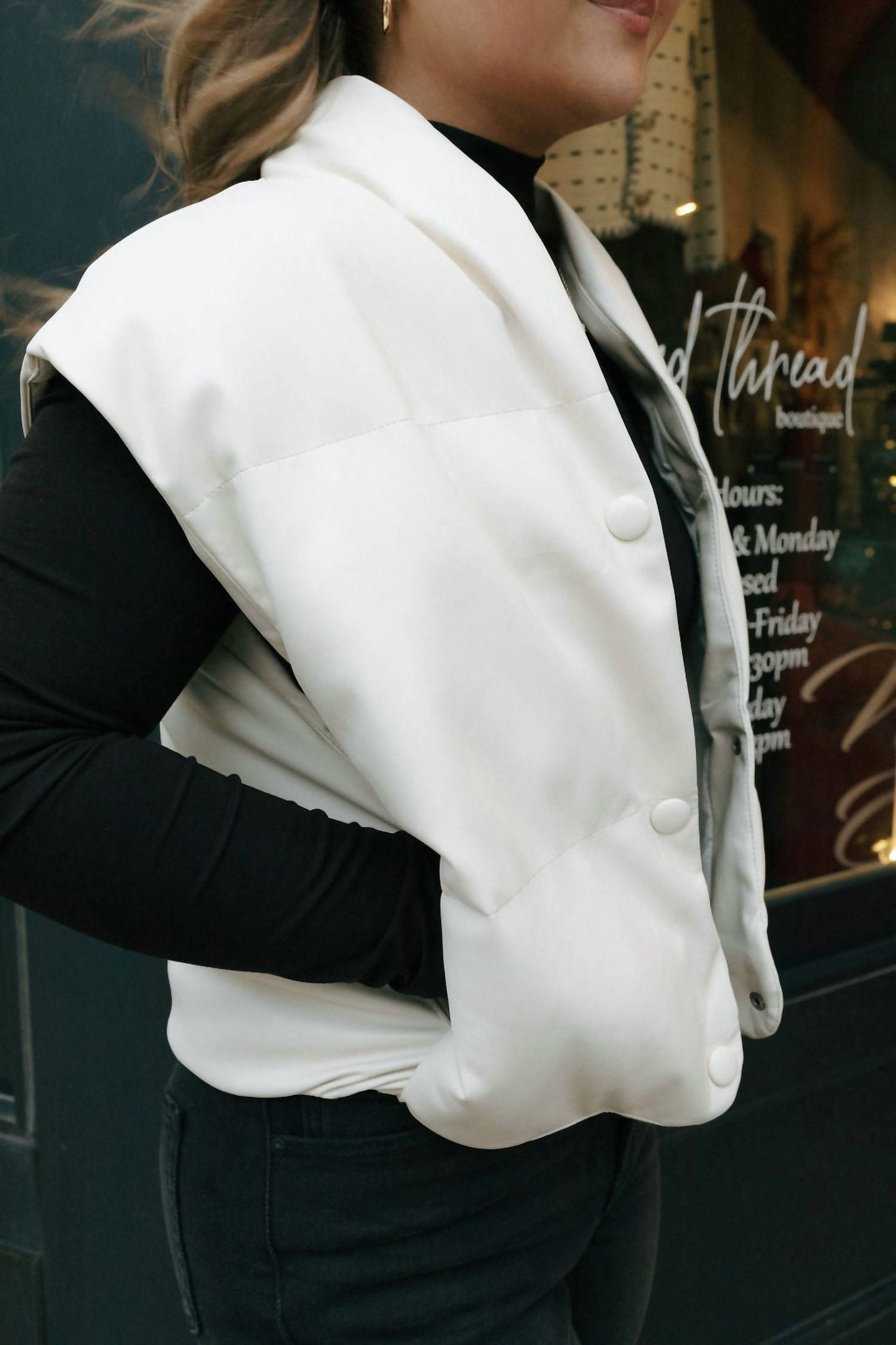 Elan - Faux Leather Vest